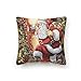 Violet Linen Decorative Christmas Santa Claus Design Tapestry, 18