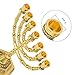 singlotat 12 Tribes of Israel Jerusalem Temple Menorah,7 Branch Hexagonal Base Jewish Candle Holder, Holy Land Gift (Menorah)