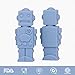 Silicone Chewable Pencil Toppers 6 Pack - FDA-approved Safe Robot Shaped - Perfect for Baby Teething, Children's Pencil Toppers Decoration, Therapy Toys, Chewy Tubes, Fidgets, Oral Motor Chew