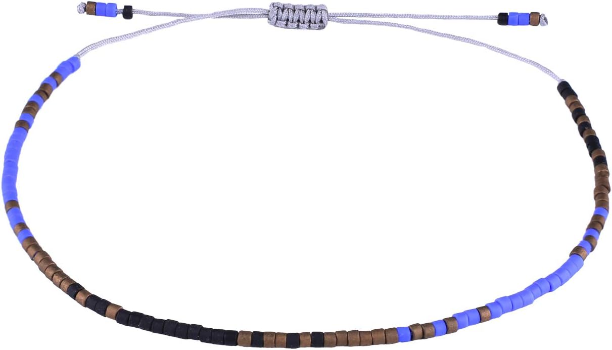 KELITCH Womens Strand Bracelets Boho Miyuki Beads Friendship Bracelets New Summer Beach Rainbow Bracelets (White N)