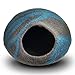 CatGeeks Premium Felt Cat Cave (Large) - All-Natural 100% Merino Wool - Handmade Indoor Cat House - Soft, Comfortable Cat Bed - Ideal for Kittens & Large Cats, Grey/Aquamarine