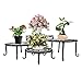 AISHN Metal Plants Stand Flowerpot Holder Iron Art Pot Holder, Flower Pot Supporting Indoor Outdoor Garden Pack of 4pcs with Different Size (Black)