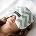 Perfection Collection Migraine Relief Eye Pillow Masks, Flaxseed Filled for Hot and Cold Pain Relief Therapy (Adult, Blue Chevron)
