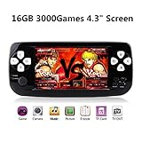 ANBERNIC Handheld Game Console, 16GB 3000 Retro Classic Game Console Pap-KIII , Portable Video Game Console Support GBA / NES / SFC / SEGA / NEOGEO , Birthday Gift for Children - Black