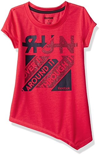 Reebok Little Girls' Girly Tee Shirt, Diva Pink, 5