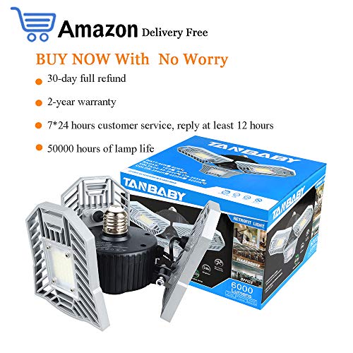 3 LED+Garage+Ceiling+Light+Deformable