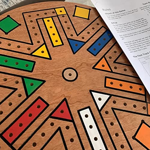 Fast Track Game Night | Fast Track Board Game,Sided Painted Wooden Fast ...