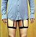 Mens Shirt Stays Leather Suspenders Garter Keepers with Non-slip Locking Clamps By Gemijack