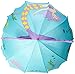 Kidorable Blue Mermaid Umbrella for Girls with Fun Seahorse Handle and Pop-Up Tail