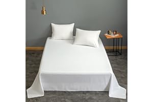 Flat BedSheet - Hotel Luxury 1-Piece Bed Set, Bedding Set, Wrinkle & Fade Resistant, Hypoallergenic Sheet & Pillow Case Set (
