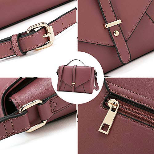 Ladies Designer Purses Cross Body Handbags Trendy Bags for Women Shoulder Bags (Purple) - Thumbnail 4