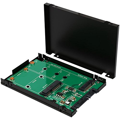 M.2 B-Key or mSATA SSD Dual Connector to SATA III 2.5” Enclosure