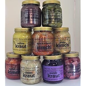 9 X Jar (315g) Diverse Gefermenteerde Bundel – Kimchis, Krauts en Pickles £42 + Gratis levering (niet Veganistisch)