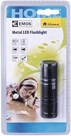 EMOS LED Mini Flashlight with Hand Strap, Shock Resistant Metal Household Lamp, Luminous Flux 100 Lumens, 15 m Light Distance - Image 3
