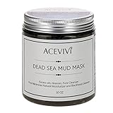 ACEVIVI Dead Sea Minerals Mud Mask,100% Natural Facial Care and Treatments for Acne, Oily Skin & Blackheads - 10 OZ