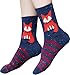 Bienvenu Women's 4 Pack Animal Socks Winter Cotton Thick Crew Socks, Style 2