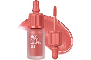 Peripera Ink Airy Velvet Lip Tint, Liquid Lip (0.14 fl oz, 003 CARTOON CORAL)