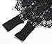 AvaLolita Women's Lingerie Floral Lace Bodysuit Deep V Babydoll L Black