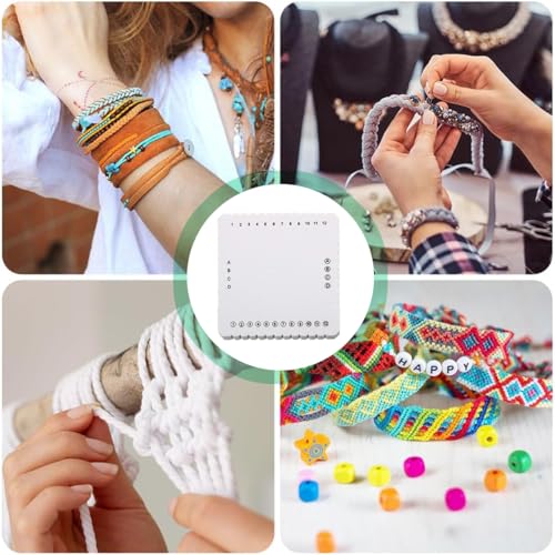 Wxinsheng Knitting Disc, 2 Pieces Braided Plate for Handmade Fabric, Braided Cord, Jewelry with Beads and DIY Projects (Round + Square)