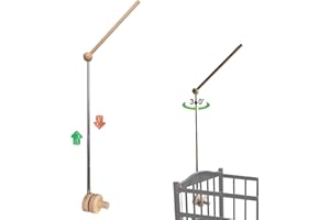 TUIIOPOLI Baby Crib Mobile Arm - 45 Inch Free Stretching Arm Adjustable Mobile Holder for Crib Baby Girls Boys Nursery Mobile Hanger Decor
