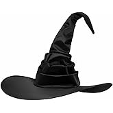 DOOVID Halloween Witch Hat for Women Men Wizard Hat Pointed Cap Cosplay Costume Accessories