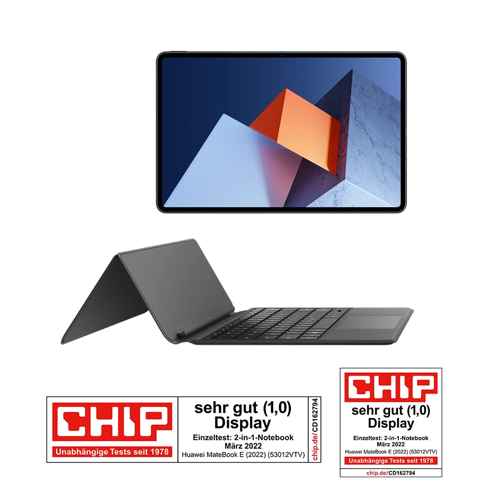 HUAWEI MateBook E, 12,6 Zoll 2-in-1 Tablet (11. Generation Intel Core i3, Windows 11 Home), 2,5K OLED Real Color FullView Display, Nebula Gray 8+128GB + [Exklusiv+5 EUR Amazon Gutschein] 3