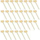 LannuMet 30pcs Plant Markers Bamboo Plant Labels for Seedlings Nursery Garden Labels Outdoor Waterproof Plant Name Tags,7 * 2.36in