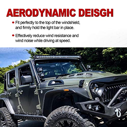 Dual APillar Light Brackets ALAVENTE Dual Lower Windshield LED Work