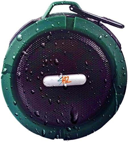 ShiZ 3.0 Wireless Bluetooth 5W Speaker Waterproof/Speakerphone/Suction Cup/Micro SD/Carbine Clip-Olive Green
