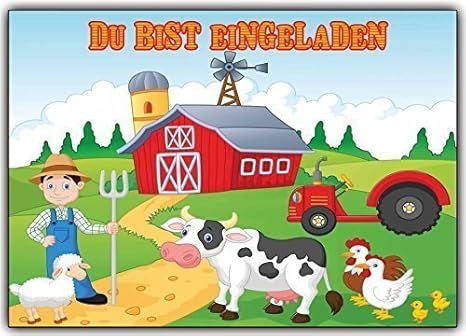 Fattoria Biglietti Di Invito Di Compleanno Dei Bambini Bauer