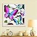 AIRDEA Full Drill 5D Square Diamond Painting Kit, Butterfly Embroidery Rhinestone Cross Stitch Arts Craft for Canvas Wall Decor
