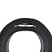 Ayliss Men's Soft Nylon Canvas Belt Double D-Rings Zinc Alloy Buckle Waistbelt (Black)