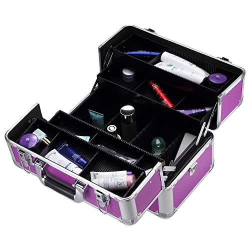 Ollieroo Makeup Train Case Professional 14" Large Make Up Artist