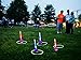 ropoda LED Ring Toss-Lawn Darts Game-Glow in The Dark Game Set-Outdoor Family Game for Backyard, Lawn, Beach and More.