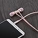 Earbuds, Aothing Wired In Ear Headphones Magnetic Headset Inline Remote Control Volume Crisp Clear True Sound with Mic 3.5mm Audio Jack Earphones (Pink)