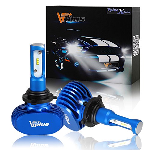 Vplus X Series LED Headlight Bulbs w/ Clear Arc-Beam Kit - 9006 HB4 72W 8,000LM 6500K White Seoul w/ No Fan All in One Headlamp LED Conversion Replace HID & Halogen - 1 Yr Warranty - (2pcs/set)