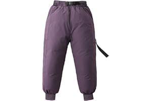 Kids Snow Pants Girls Winter Waterproof Thermal Insulated Hiking Pants Cozy Elastic Waist Snowboarding Ski Pants