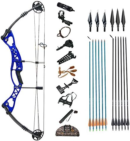 Archery Compound Bow Set 40-60lbs Adult Hunting Aluminum Adjustable Right Hand Outdoor Sports Kit