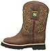 John Deere Kids' Chi All Over Drk PO Pull-on Boot, Dark Chestnut, 12 M US Little Kid