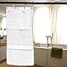 NANAN Quick Dry Hanging Bath Organizer with 6 Pockets, Hang on Shower Curtain Rod/Liner Hooks, Shower Organizer, Mesh Shower Organizer, Mesh Shower Caddy,Bathroom Accessories (White)