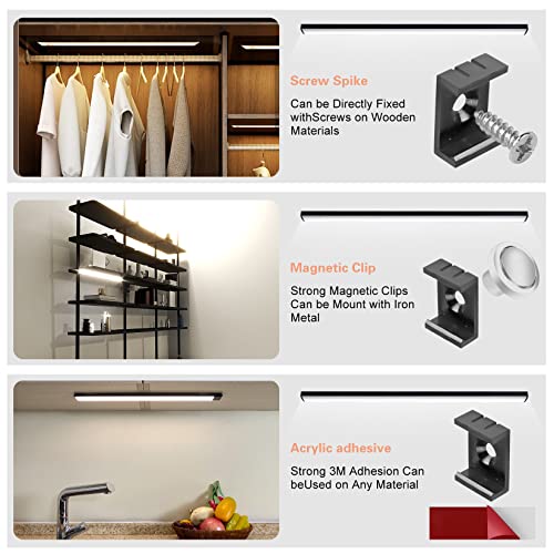 Under Cabinet Lights,USB Plug Closet Lights,Dimming Timing,2pcs 12Inch USB Led Light Bar,Under Counter Lights for Kitchen,Under Cabinet Lighting,Shelf,Cupboard,Wardrobe Light
