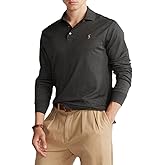 Polo Ralph Lauren Men's Classic Fit Long Sleeve Soft Touch Polo Shirt (Large, Black Heather)