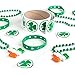 124 St Patricks Day Shamrock Party Favor Set, 12 Rubber Bracelets, 12 Shamrock Bead Necklaces, 100 Shamrock Stickers