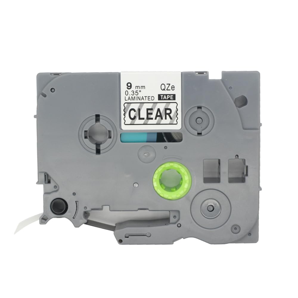 BROVACS 1 Pack Black on Clear Laminated Label Tape Compatible for Brother P-Touch Label Printer TZ 121 TZe 121 9mm 3/8" OPA4121