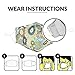 Debrief Me Anti Dust Face Mouth Cover Mask Respirator - Dustproof Anti-bacterial Washable - Reusable masks Respirator Comfy - Cotton Germ Protective Breath Healthy Safety Warm Windproof (Green-Blue)