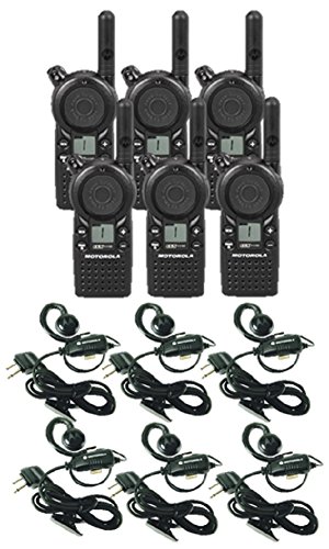 6 Pack of Motorola CLS1110 Walkie Talkie Radios