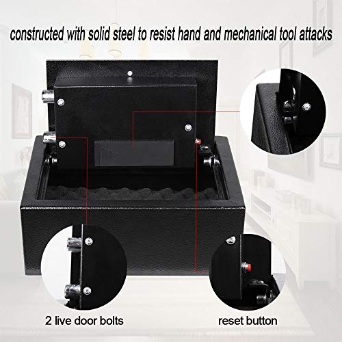 AEGIS Small Slim Top Opening Desk Drawer Security Safe Box with