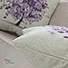 CaliTime Canvas Throw Pillow Cover Case for Couch Sofa Home Decoration Butterflies Floral Leaves Tree 18 X 18 Inches Purple