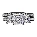 FlameReflection Wedding Band Sets for Women Black Stainless Steel Engagement Ring Set Princess CZ SPJ