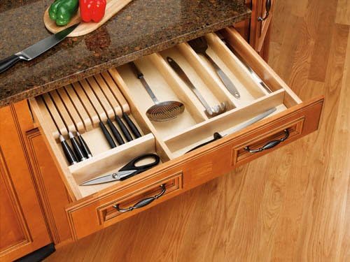 Amazon Com Cut To Size Insert Wood Knife Organizer For Drawers